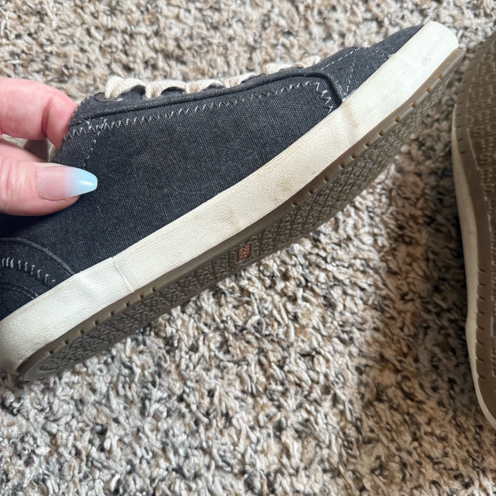 Taos Star Charcoal Gray Washed Canvas Lace up Sneaker Shoes Womens Size 5.5 - Picture 6 of 12